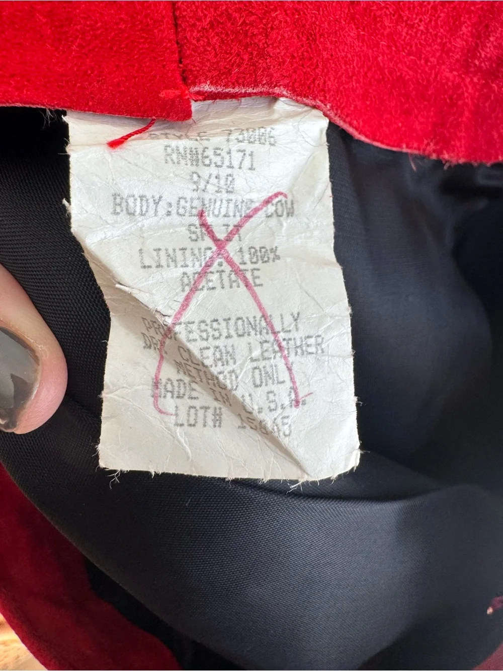 Vintage Genuine Leather Suede A-Line Skirt - Outerwear by Phoenix - Picture 4 of 7
